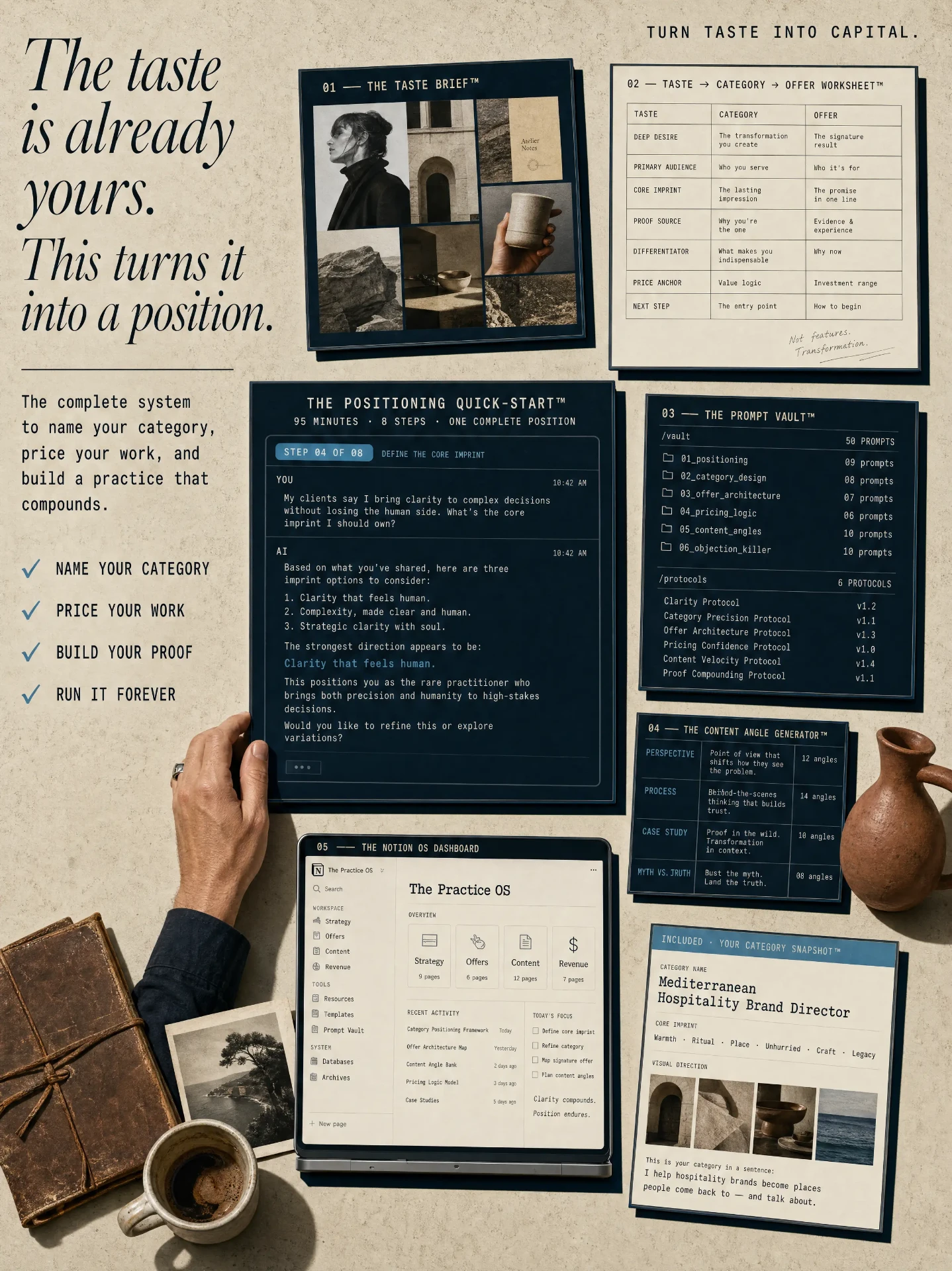 Taste Starter Kit — complete positioning system